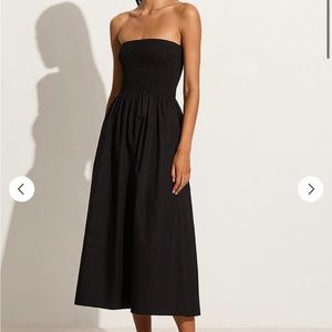 Faithful the Brand Madella Midi Dress Black